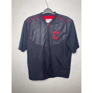 Cleveland Indians Guardians Majestic 1/4 Zip Windbreaker Mens Size Medium